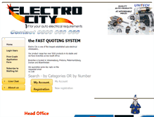 Tablet Screenshot of electro-city.co.za